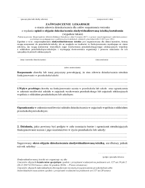Medical Certificate for Individualized Education Path