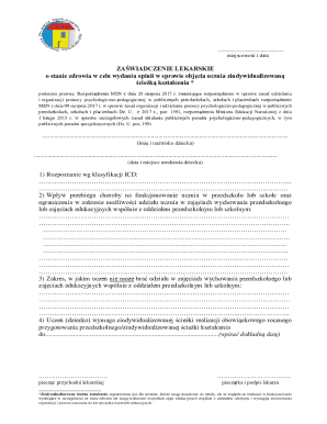 Medical Certificate for Individualized Education Path