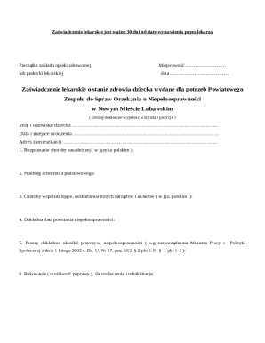 Medical Certificate for Disability Assessment