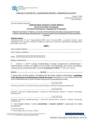 Medical Certificate for Individual Education