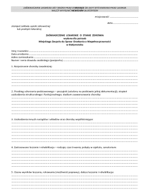 Medical Certificate for Disability Assessment