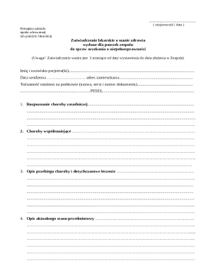 Medical Certificate for Disability Assessment
