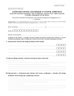 Medical Certificate for Special Education