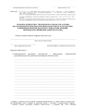 Polish Educational Psychological Diagnosis Request