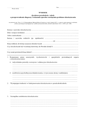 Poland School Request for Child Diagnosis