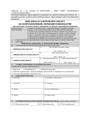 Declaration of Waste Management Fee