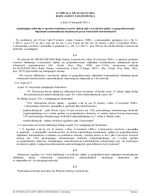 Municipal Waste Fee Declaration Form