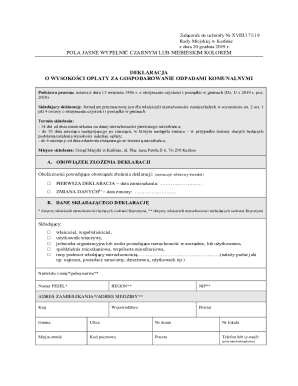 Waste Management Fee Declaration