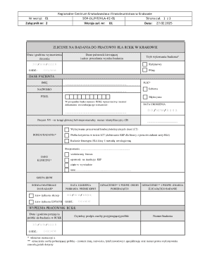 Medical Test Order Form