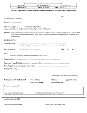 Medical Consultation Order Form