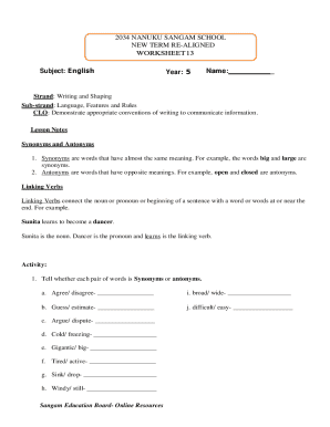 Fifth Grade Worksheets