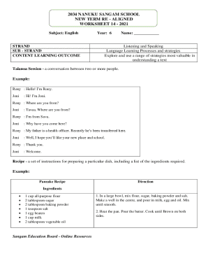 Fiji School Worksheet 14 - 2021