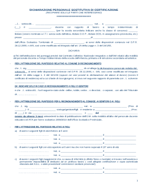 Italian Teacher Mobility Declaration Form