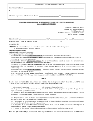 Italian School Study Leave Application Form