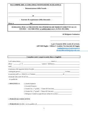 Italian School Leave Request Form