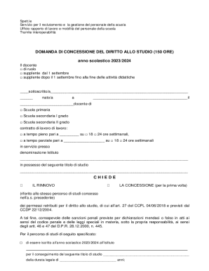 Italian Teacher Study Leave Application