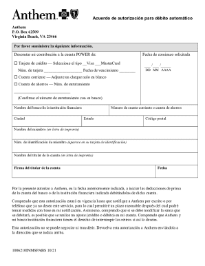 Automatic Debit Authorization Agreement