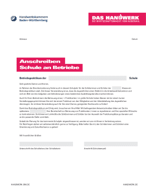 German School Internship Offer Letter