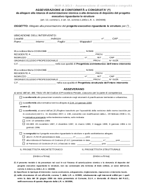 Italian Seismic Compliance Declaration Form