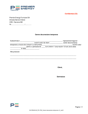 Temporary Disconnection Request