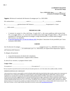 Richiesta di Continuità Docente di Sostegno