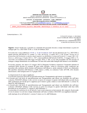 Italian School Continuity Request Form
