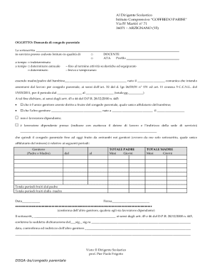 Parent Leave Request Form