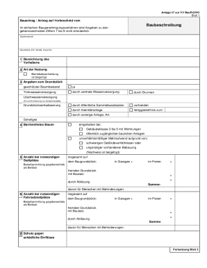German Building Permit Application Form