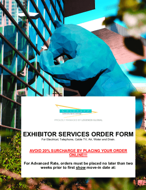 Exhibitor Services Order Form