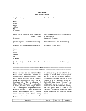 Power of Attorney for Shareholder Meeting