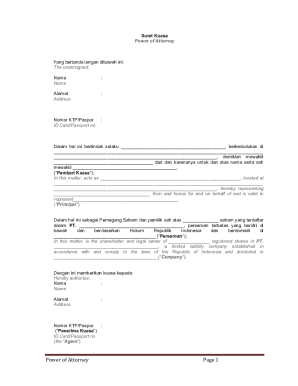 Power of Attorney for Shareholder Meeting