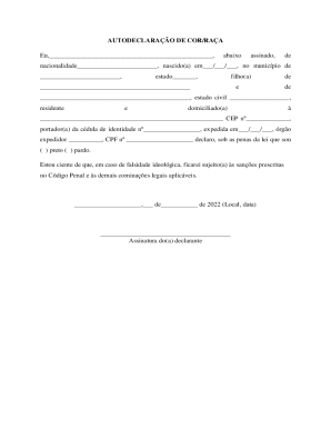 Self-Declaration of Race