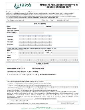 SEPA Direct Debit Mandate