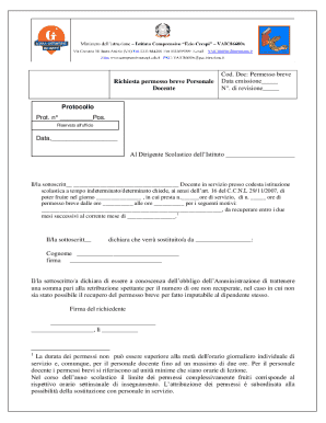 Short Leave Request Form