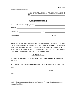 Immigration Family Reunification Consent Form