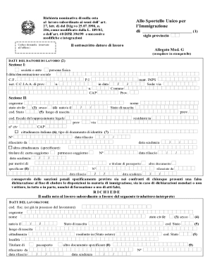 Italian Work Permit Application