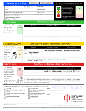 Asthma Action Plan Form