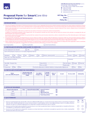 AXA Affin General Insurance Proposal Form
