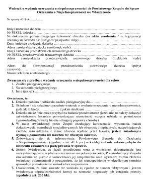 Application for Disability Certification