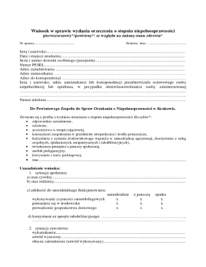 Disability Assessment Application Form