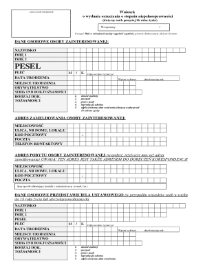 Poland Disability Determination Application