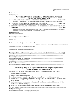 Disability Certification Application