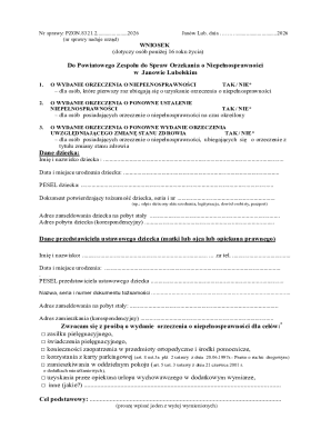 Disability Certification Application Form
