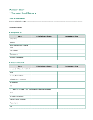 Universal Mortgage Loan Application