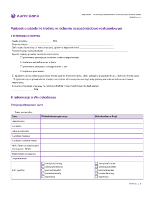 Auret Bank Credit Application Form