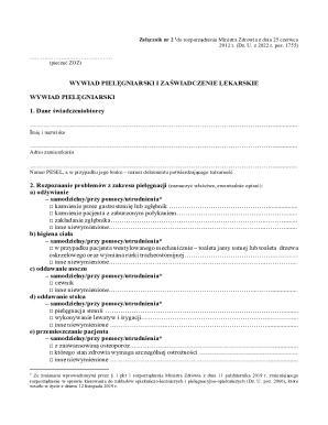 Nursing Assessment and Medical Certificate