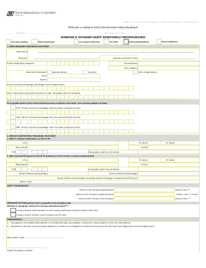 Bank Debit Card Application Form