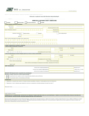 Debit Card Application Form