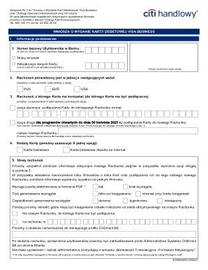 Visa Business Debit Card Application