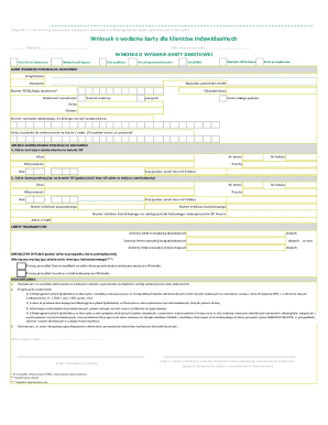 Debit Card Application Form